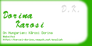 dorina karosi business card